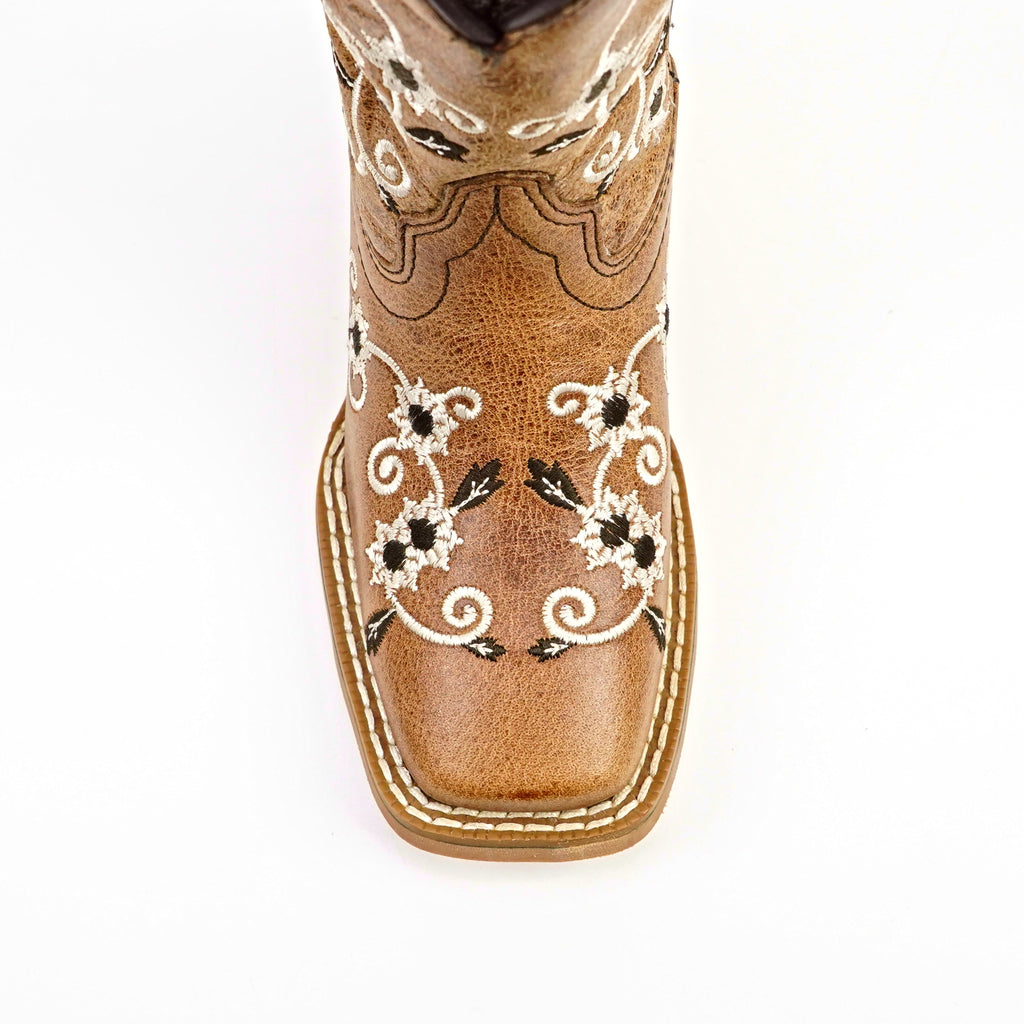 Kids Cowboy Boots - Brown - Square Toe (TCK018)