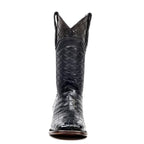 Botas James Platinum de Piel de Cocodrilo del Vientre - Negras - Punta Cuadrada