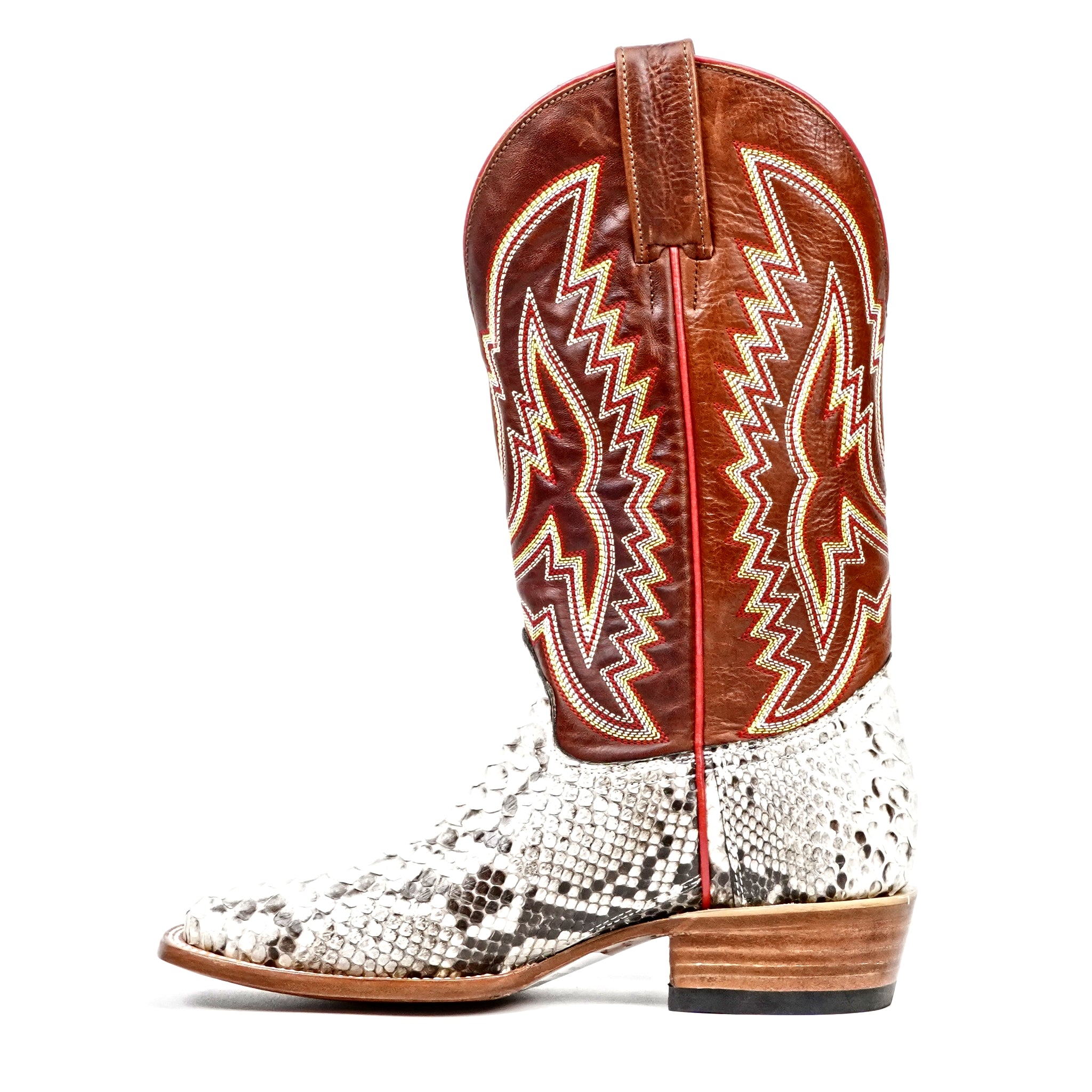 Braxton Python Boots - Natural - Square Toe - Gomez Western Wear