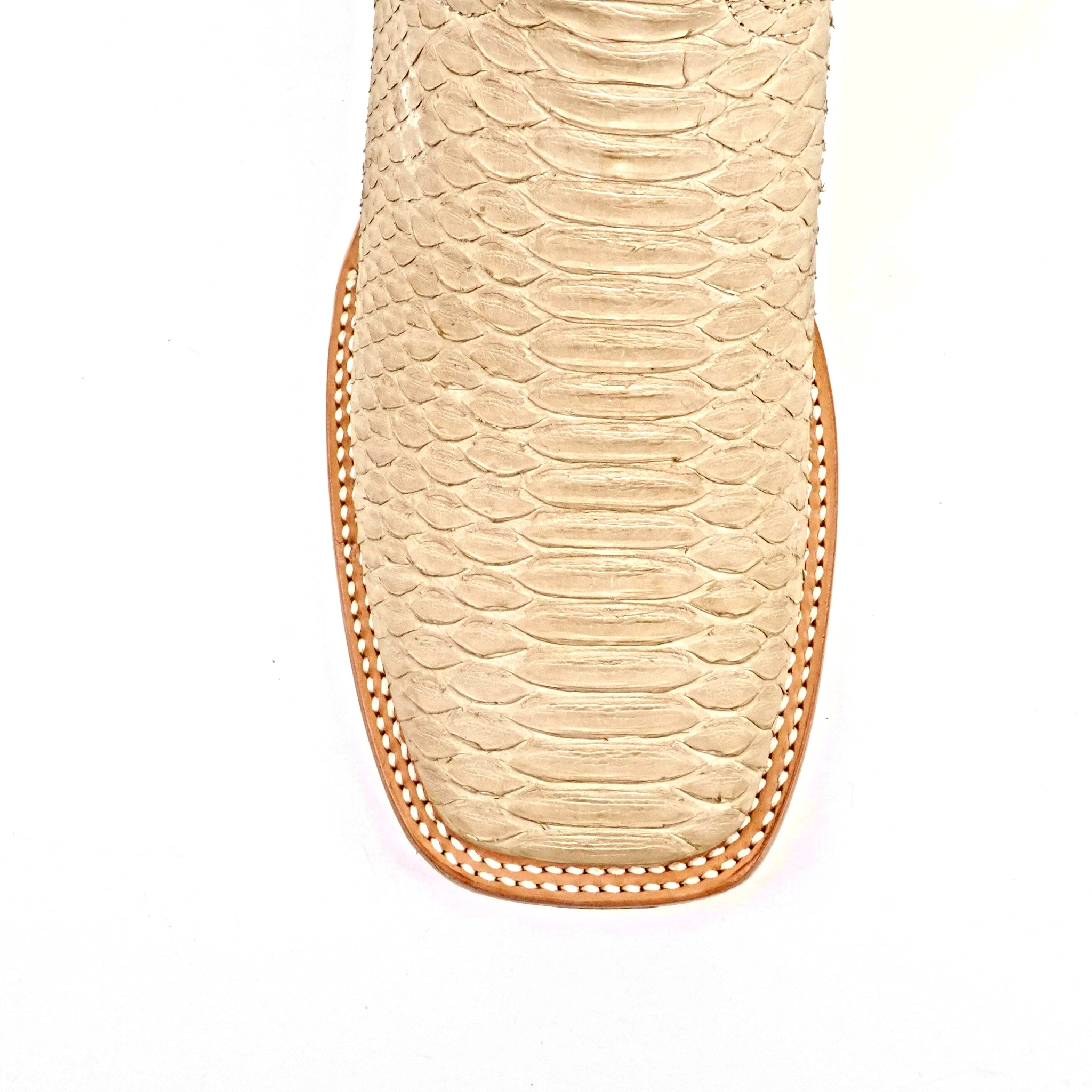 Braxton Python Boots- Cappuccino - Square Toe - Gomez Western Wear