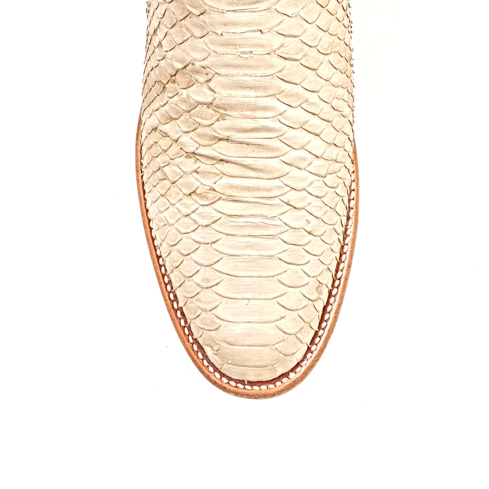Braxton Python Boots - Cappuccino - Roper Toe - Gomez Western Wear