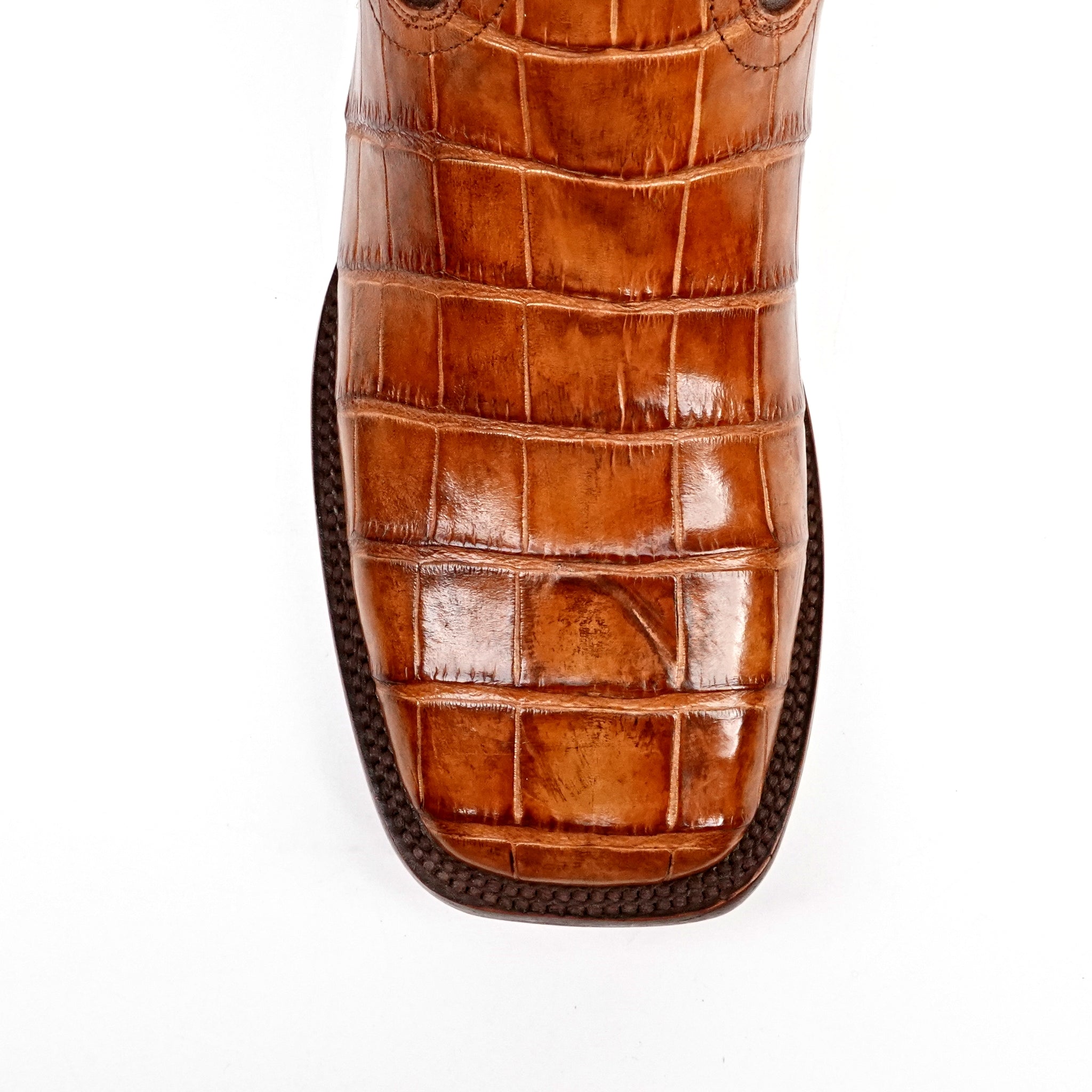 James Alligator Belly Boots - Brandy - Square Toe (LG10) - Gomez Western Wear