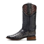James Platinum Alligator Belly Boots - Dark Gray - Square Toe - Gomez Western Wear