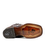 Botas Tanner Platinum Python - Capuchino - Punta Cuadrada