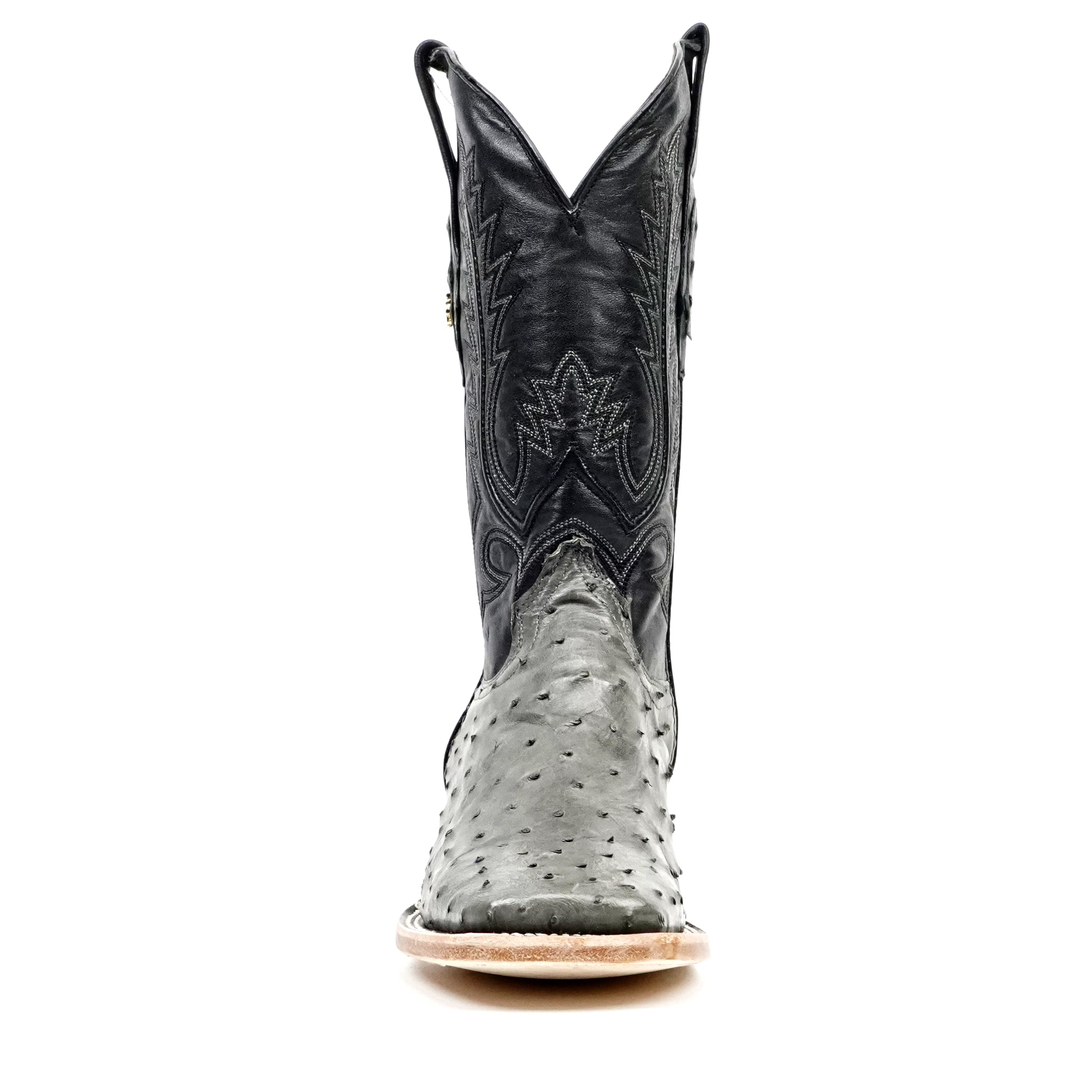 Austin Ostrich Boots - Gray - Square Toe (AV20) - Gomez Western Wear