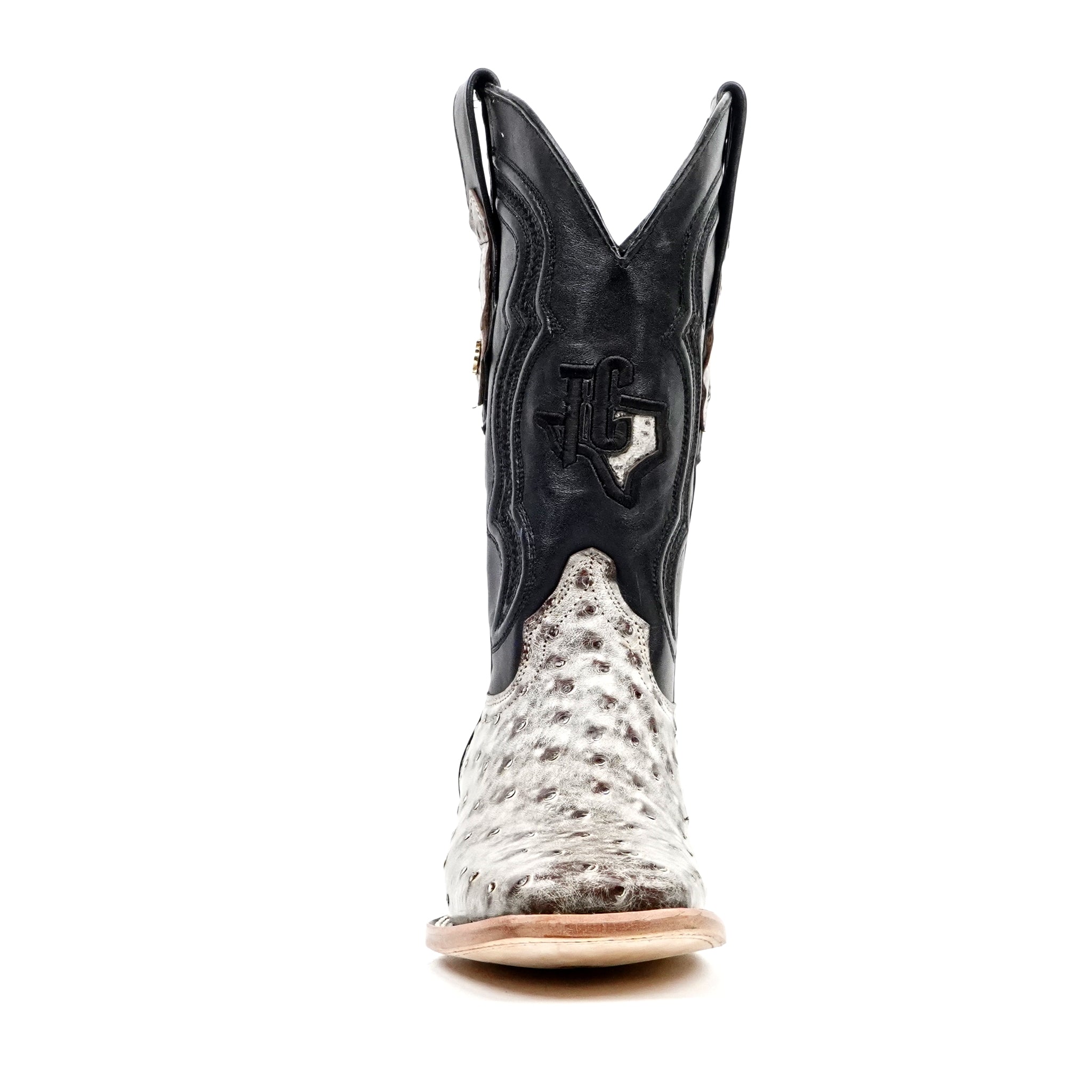 Austin Ostrich Boots - Nicotine - Square Toe (AV20) - Gomez Western Wear