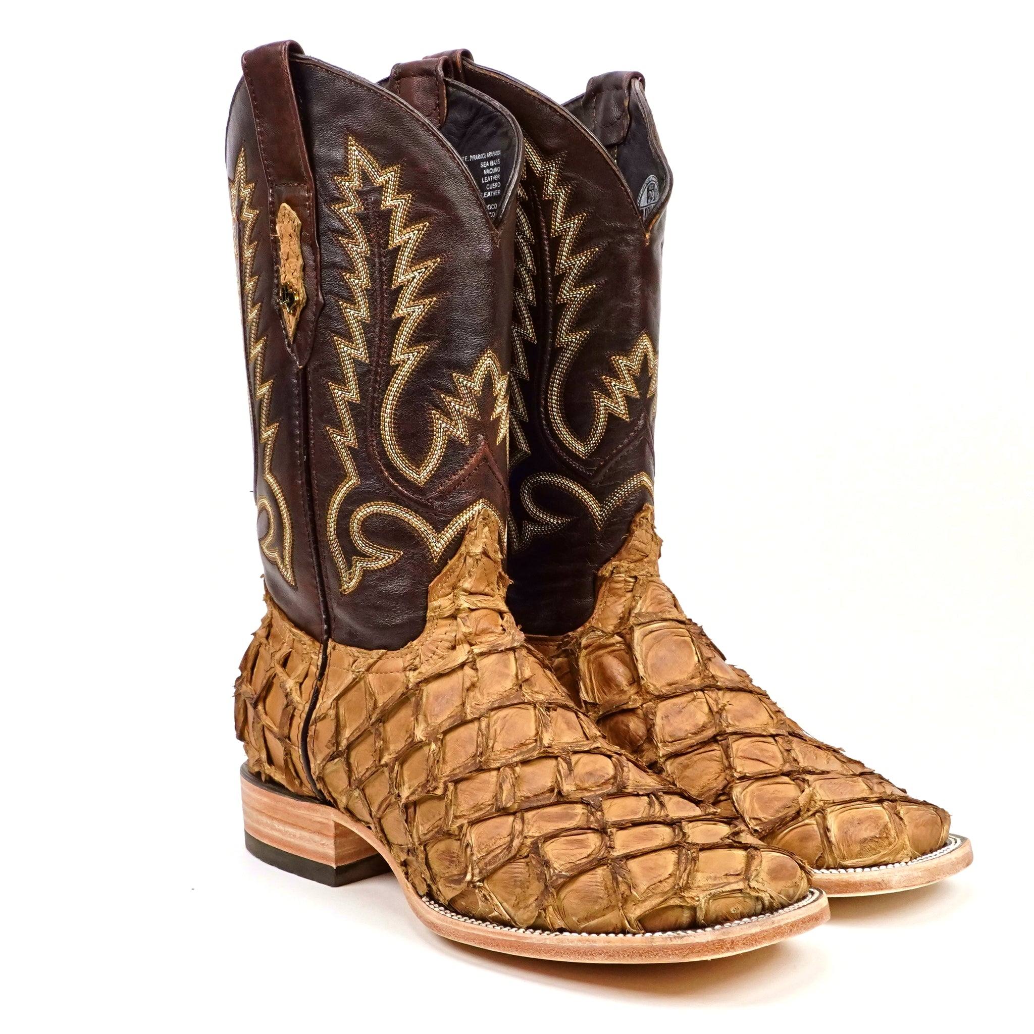 Connor Pirarucu Fish Boots - Matte Orix - Square Toe (PZ60)