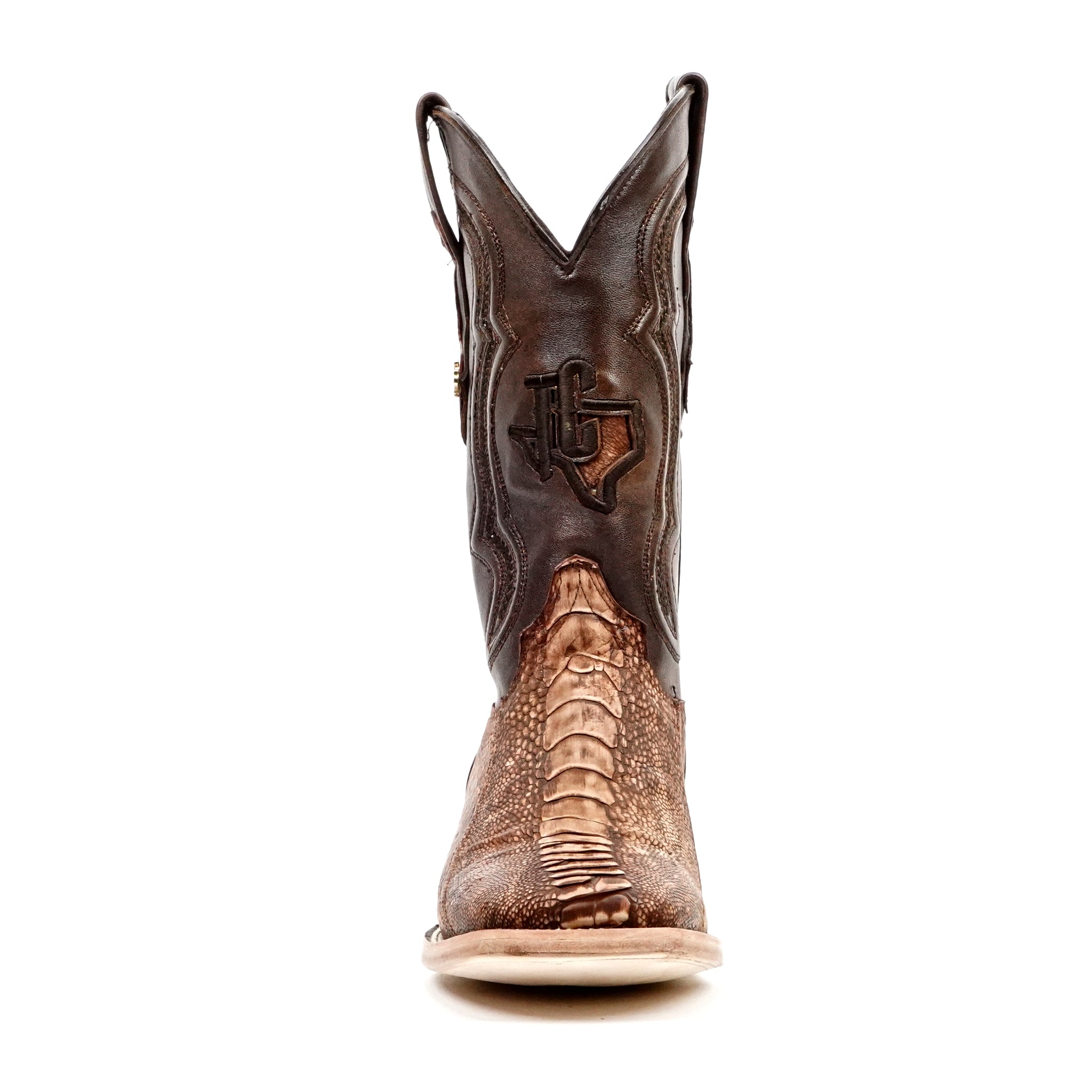 Austin Ostrich Leg Boots - Shedron - Square Toe (PA501) - Gomez Western Wear