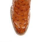 Austin Ostrich Boots - Brandy - Roper Toe (AV201) - Gomez Western Wear