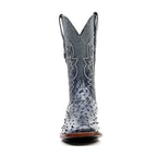 Austin Ostrich Boots - Safari Gray - Square Toe (AV20) - Gomez Western Wear