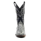 Austin Ostrich Boots - Zinc Gray - Roper Toe (AV201)