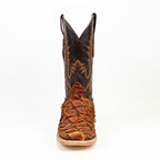 Connor Pirarucu Fish Boots- Pecan - Square Toe (PZ60)