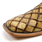 Pirarucu Orix - Embossed Leather - Square Toe (E687)