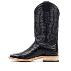 Austin Ostrich Boots - Black - Square Toe (AV20)
