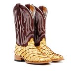 Butch Pirarucu Fish Boots - Buttercup - Square Toe - Gomez Western Wear