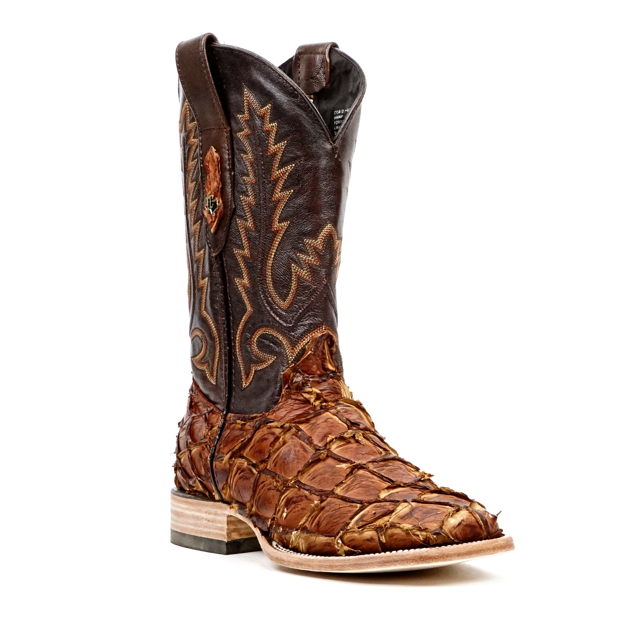 Botas Connor Pirarucu Fish - Pecan - Punta Cuadrada (PZ60)