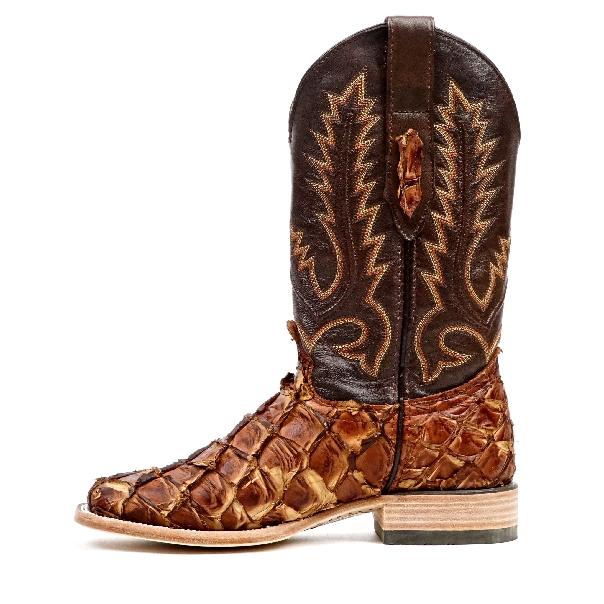 Botas Connor Pirarucu Fish - Pecan - Punta Cuadrada (PZ60)
