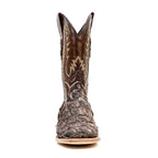 Connor Pirarucu Fish Boots - Matte White - Square Toe (PZ60) - Gomez Western Wear