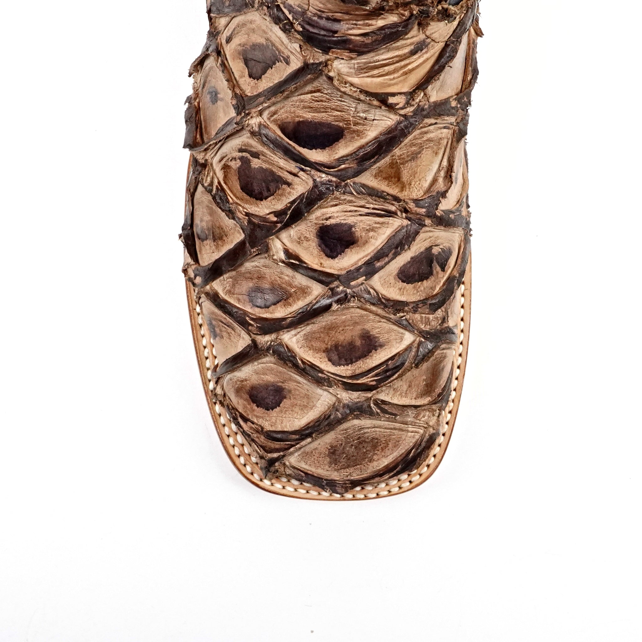 Butch Pirarucu Fish Boots - Matte Sand - Square Toe - Gomez Western Wear