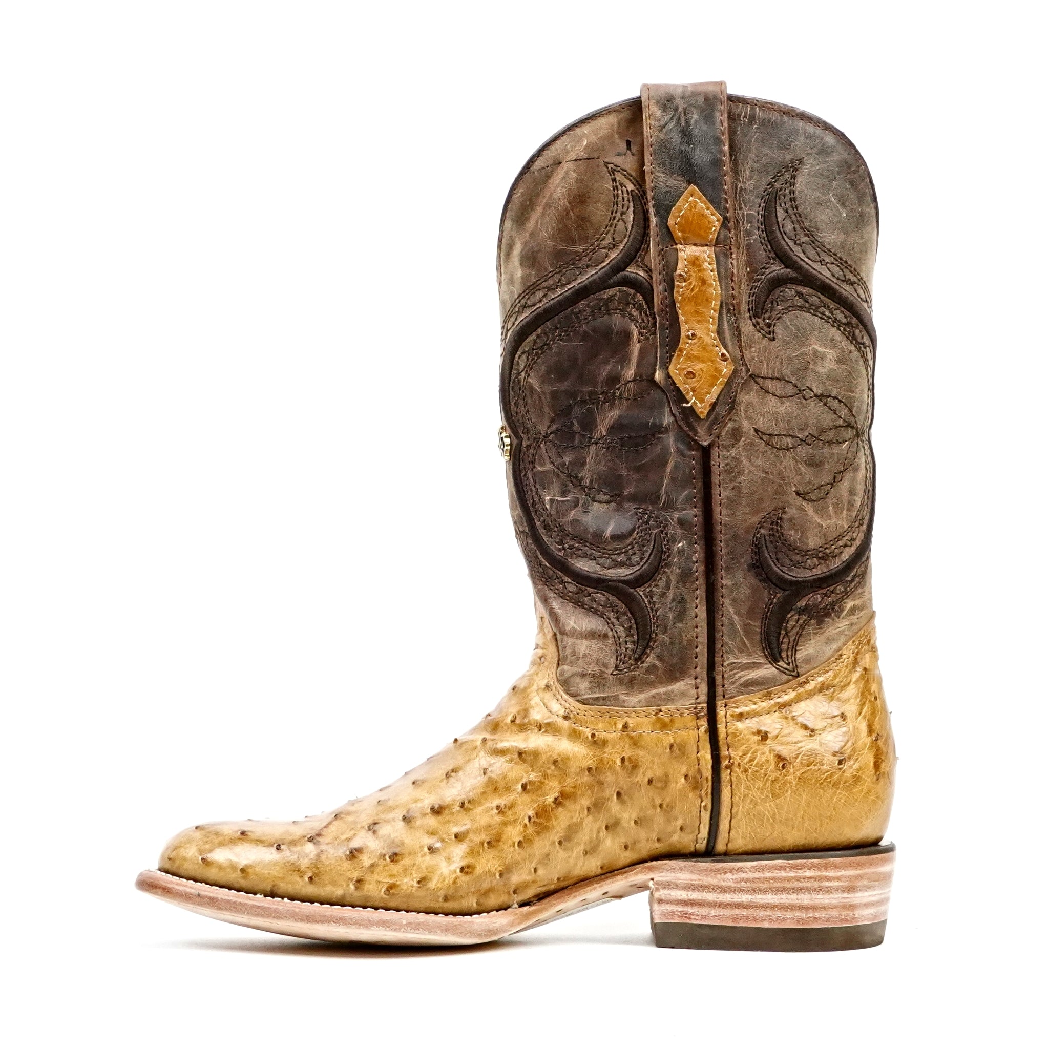 Austin Ostrich Boots - Antiguo - Punta Roper (AV201)