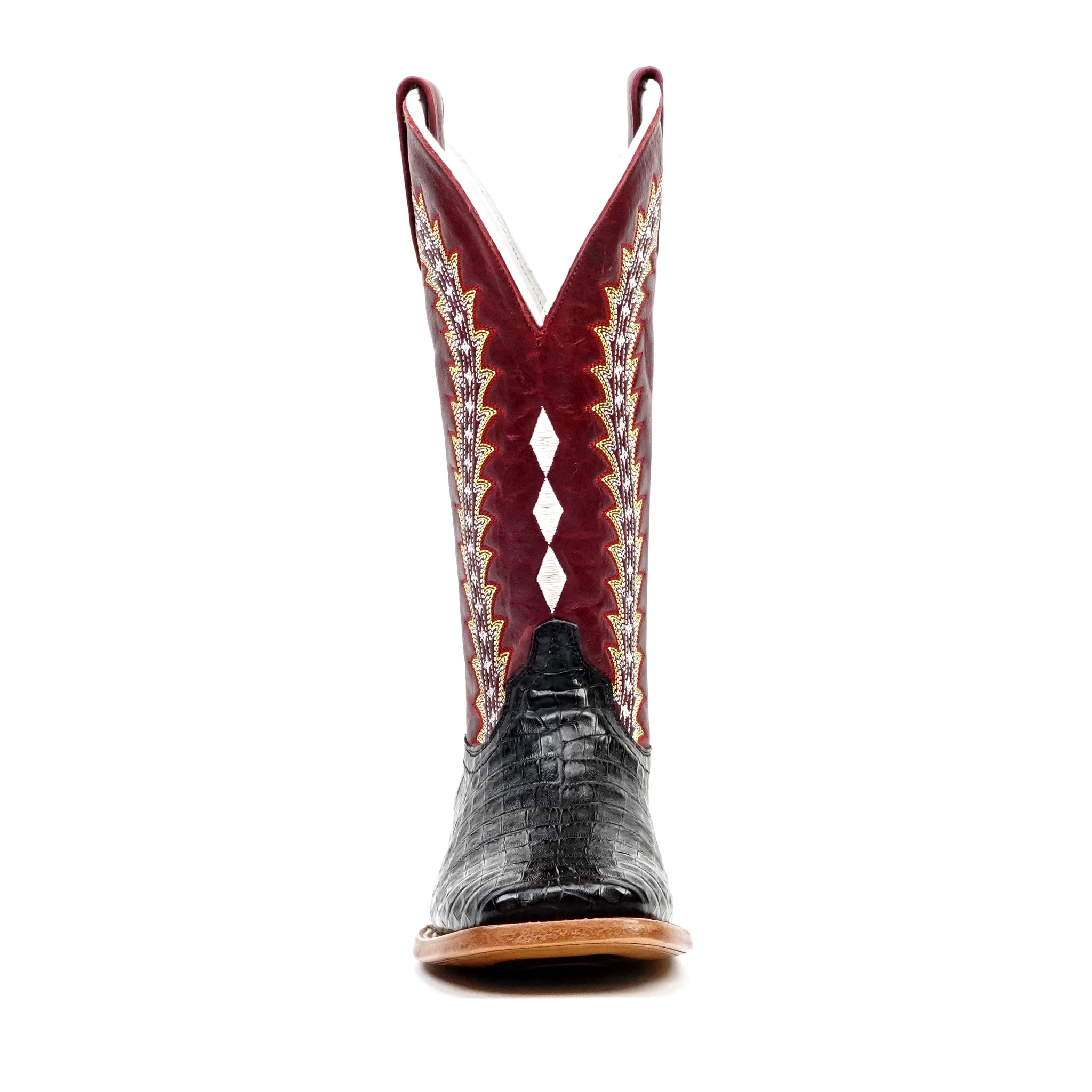 Botas Ranger Caiman Full Belly - Negras - Punta Cuadrada