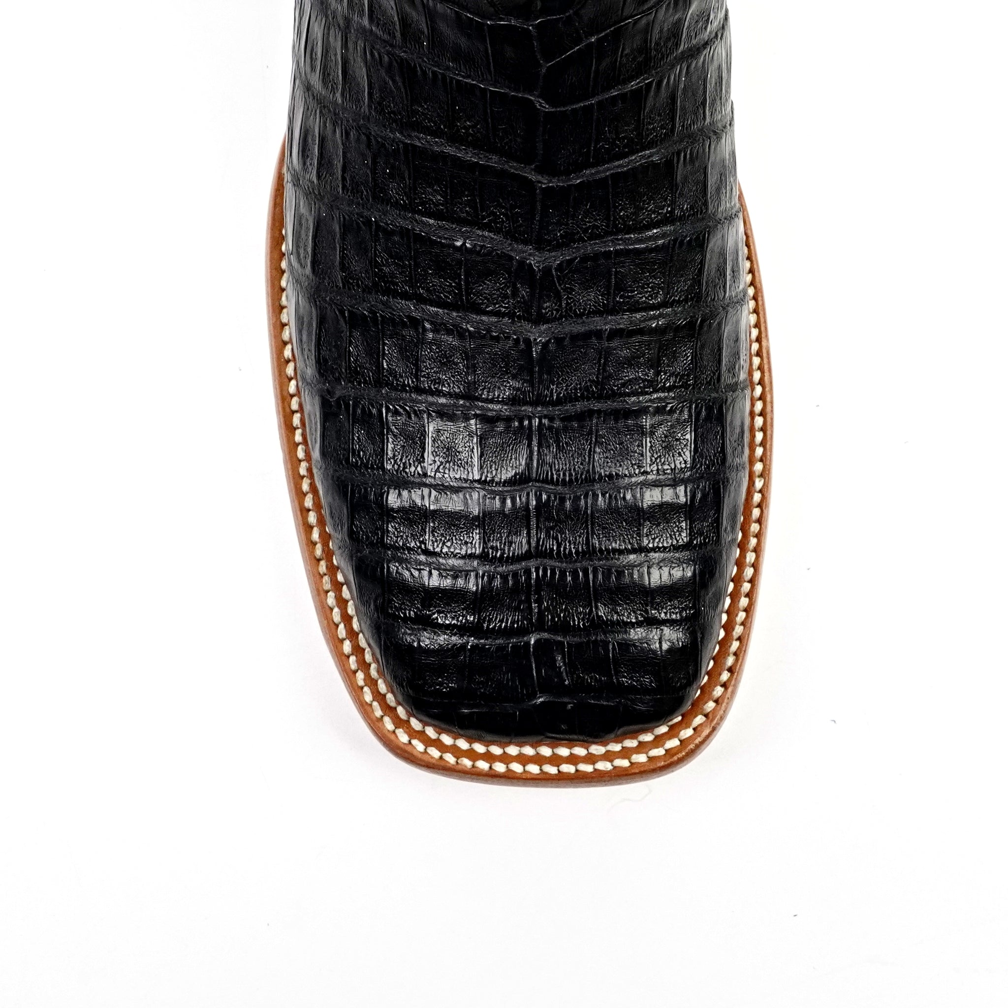 Botas Ranger Caiman Full Belly - Negras - Punta Cuadrada