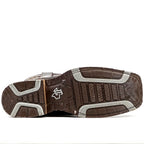 Azkar Tan Cowboy Boots- Slip-Resistant Sole - Rodeo Toe (E28)