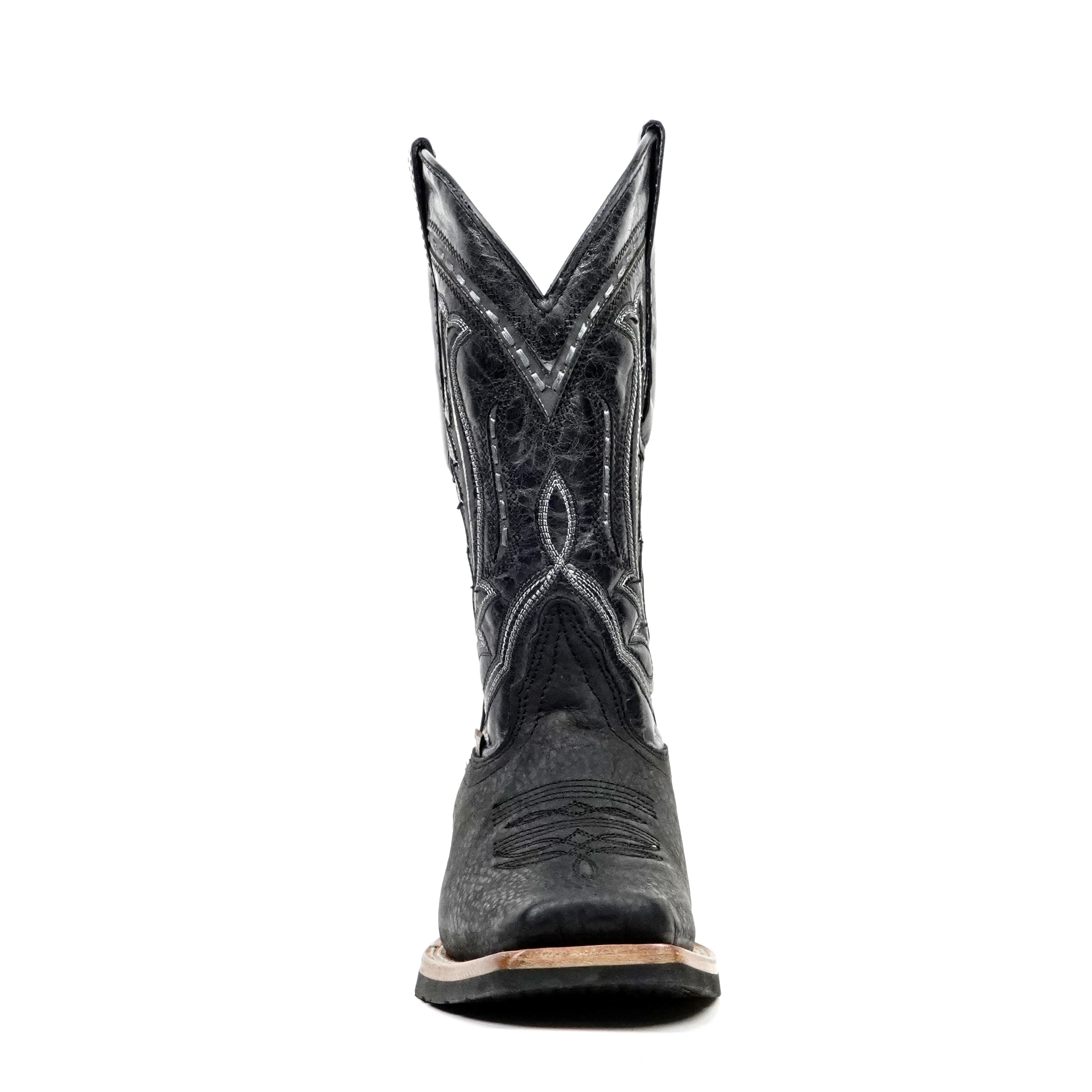 Botas de cowboy Cheyenne negras - Suela antideslizante - Puntera Rodeo (E28)