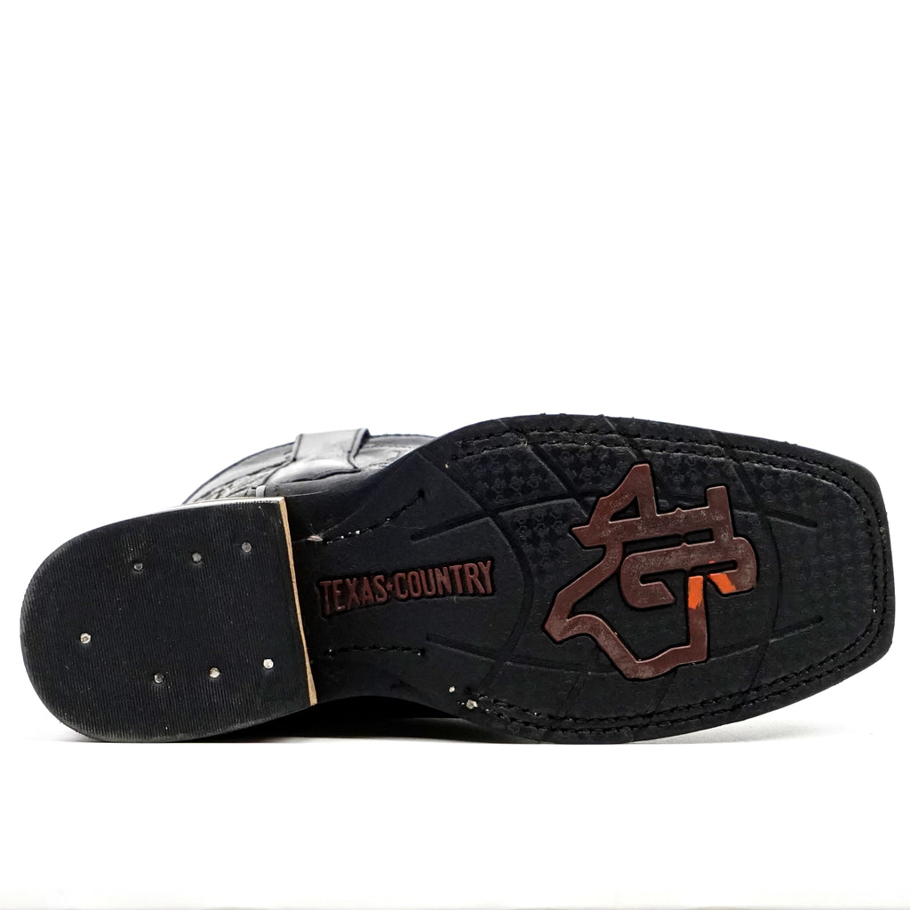 Botas de cowboy Cheyenne negras - Suela antideslizante - Puntera Rodeo (E28)