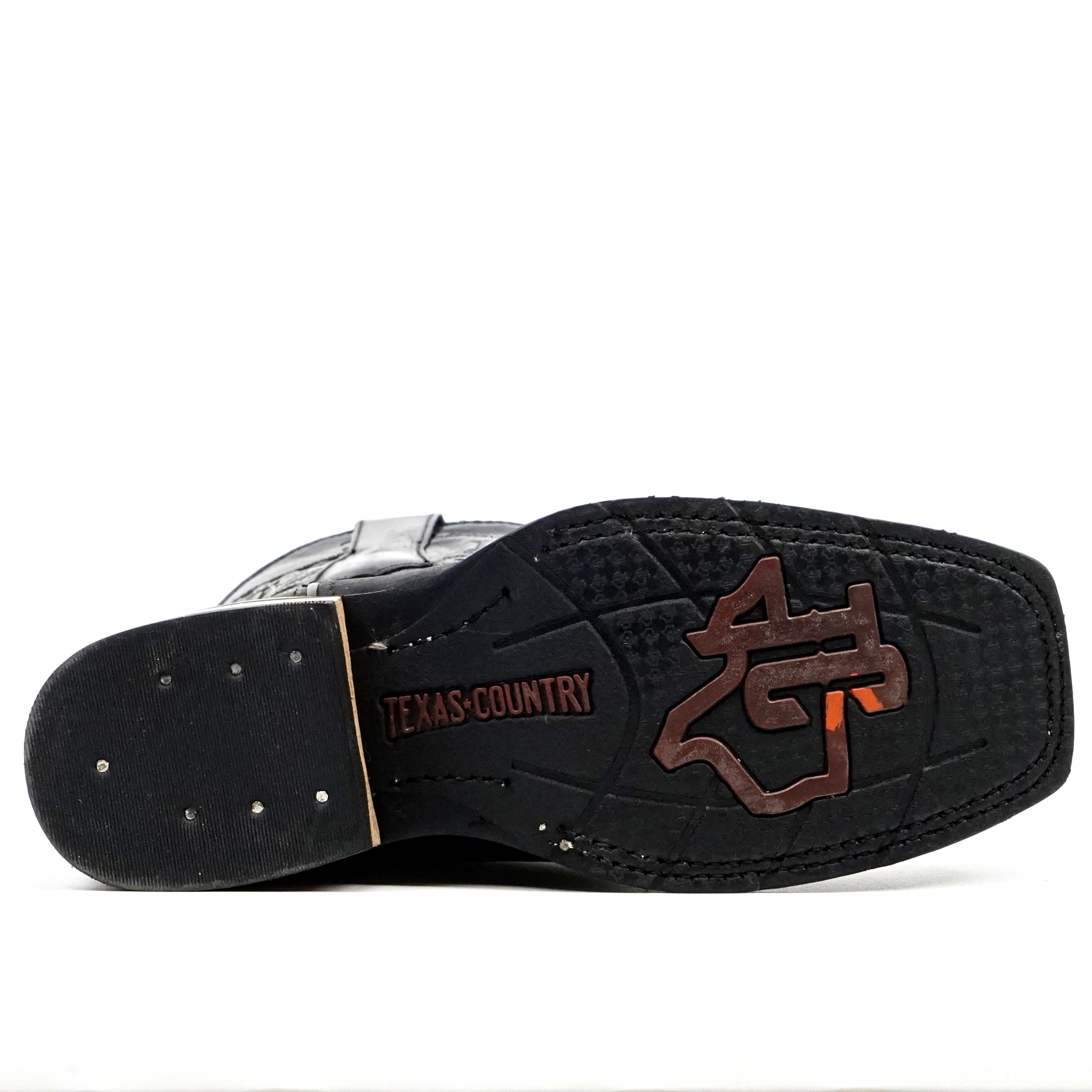 Botas de cowboy Cheyenne negras - Suela antideslizante - Puntera Rodeo (E28)