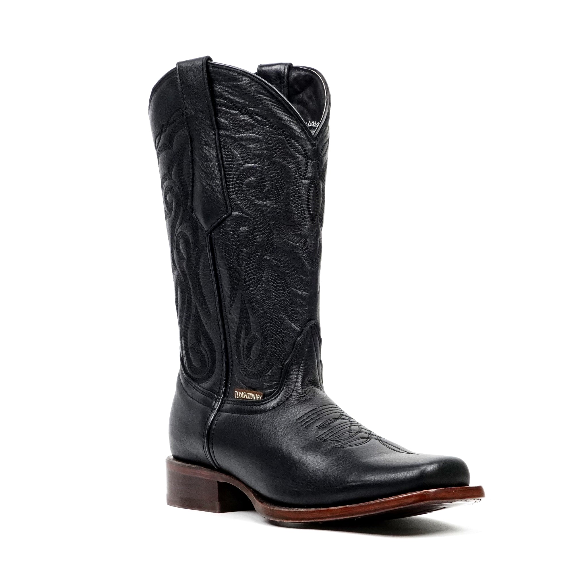 Botas vaqueras espeluznantes - Negro - Punta Rodeo (E50)