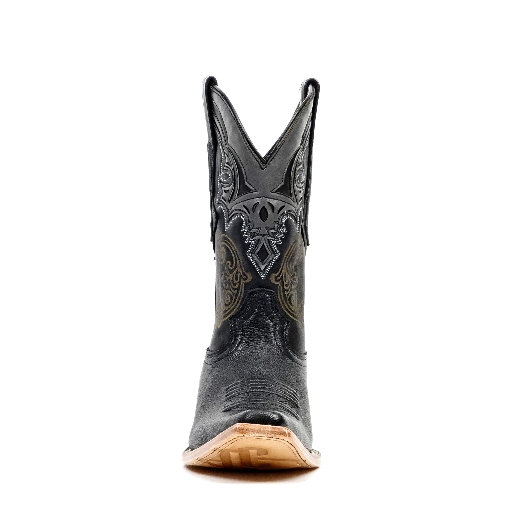 Botas negras de vaquero Rush - Punta recortada (E905)