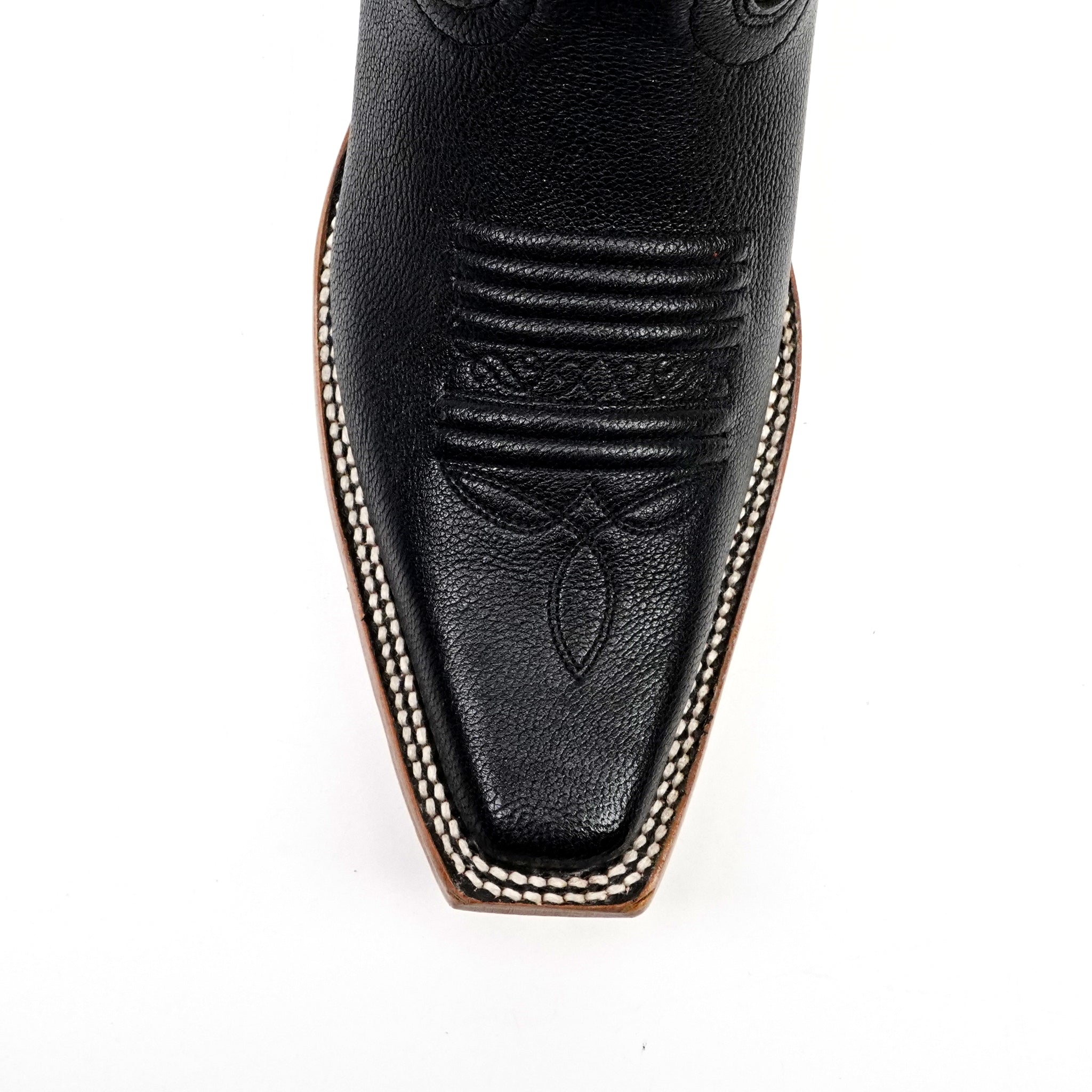 Botas negras de vaquero Rush - Punta recortada (E905)