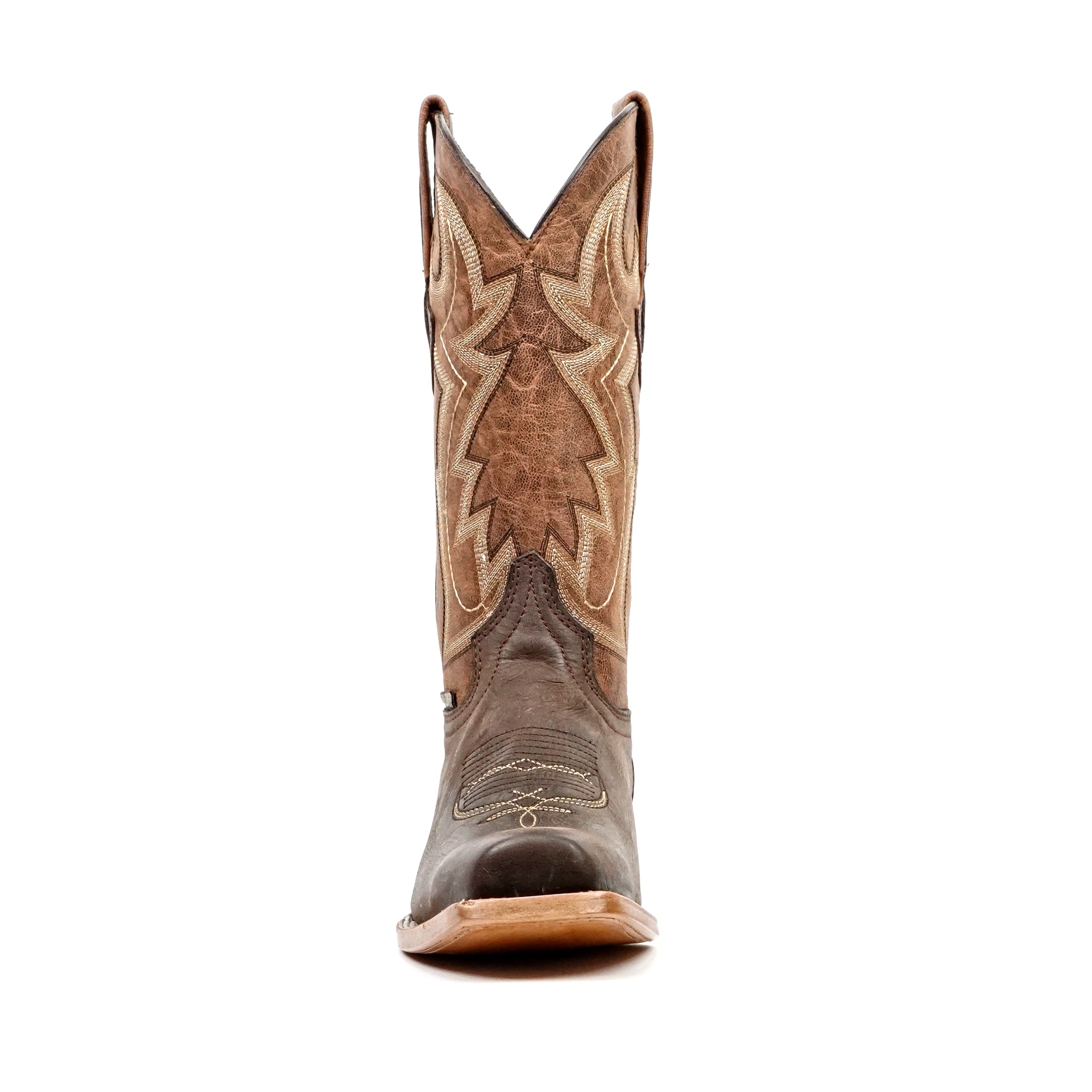 Botas vaqueras Fresno Chocolate - Punta cuadrada estrecha (E906)