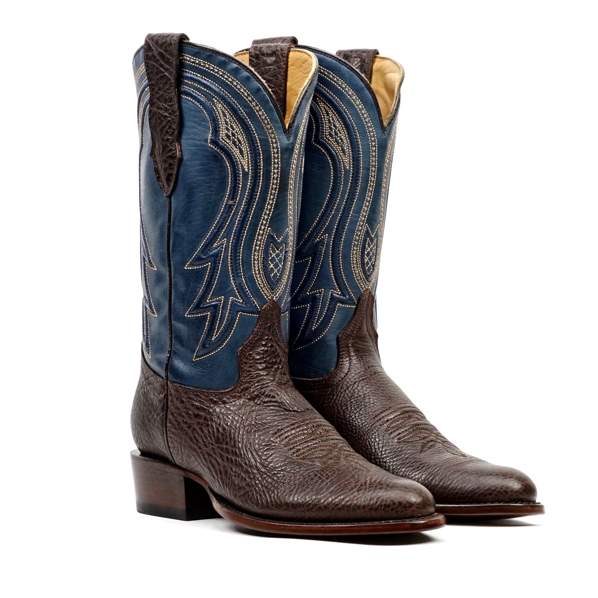 Botas Vaqueras de Hombro de Toro - Clayton Marrón - Punta Roper (TS203)