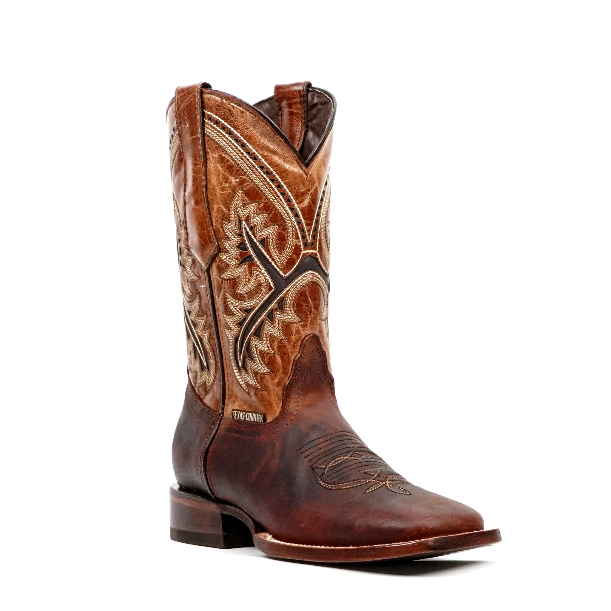 Botas cowboy Azkar Moka - Punta cuadrada (E29)