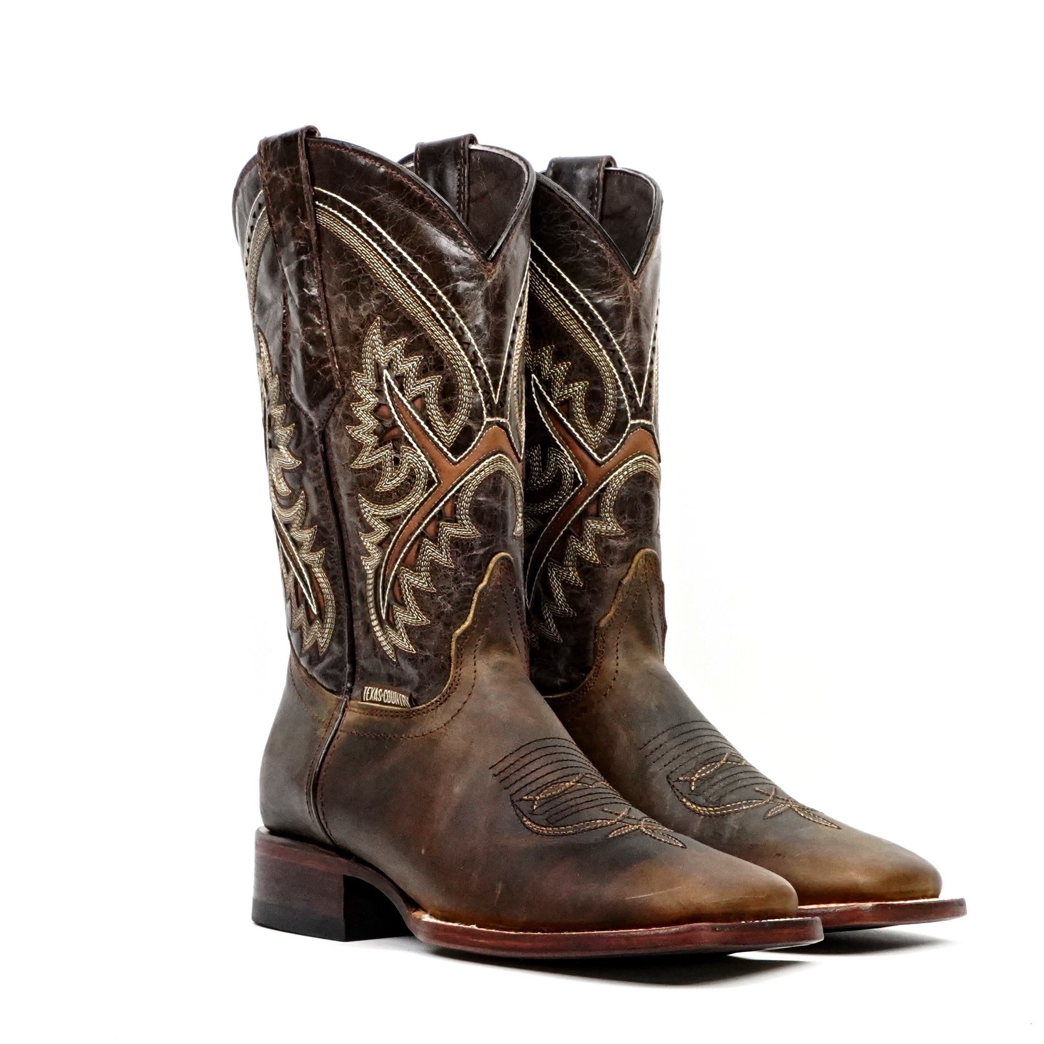 Botas Vaqueras Azkar Tan - Punta Cuadrada (E29)
