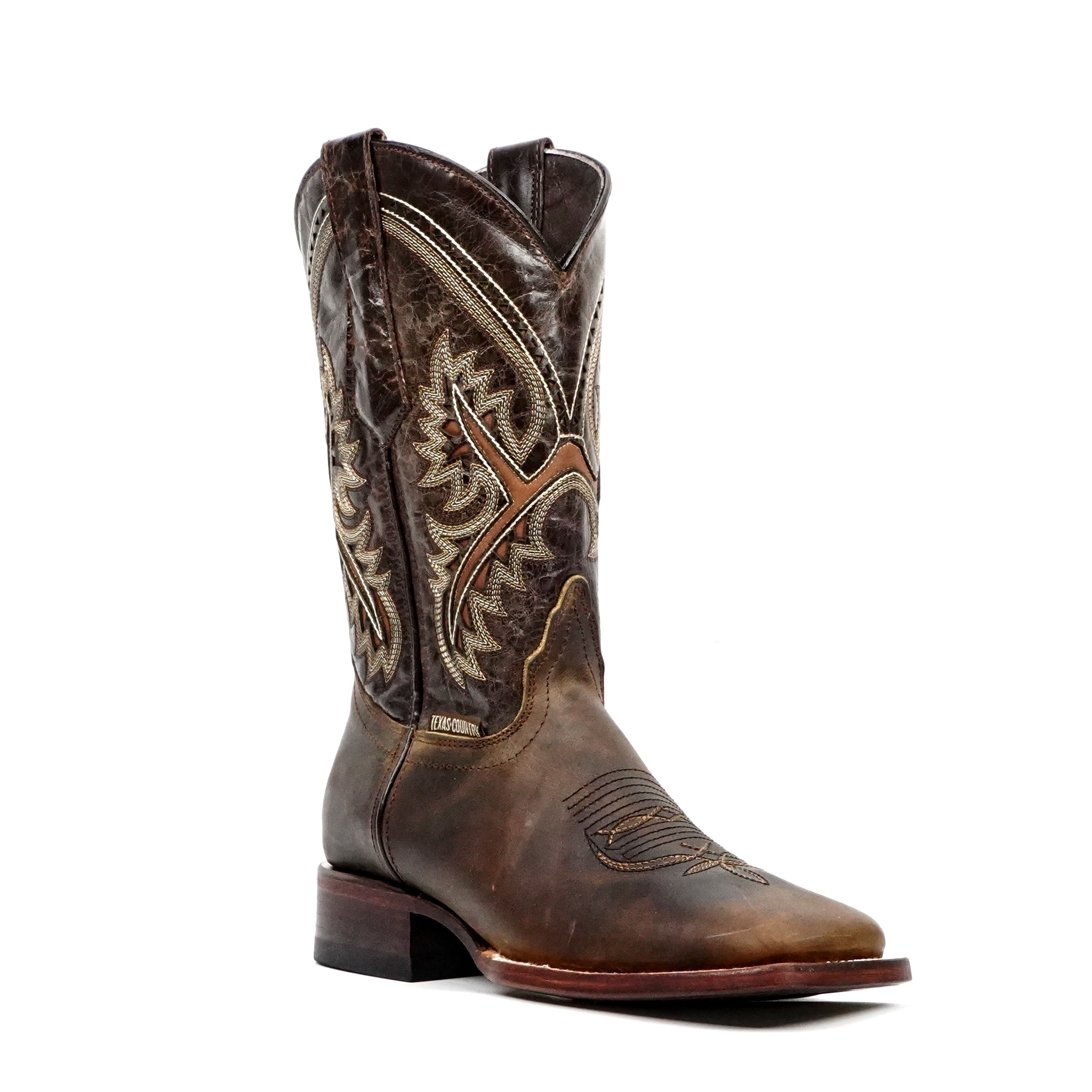Botas Vaqueras Azkar Tan - Punta Cuadrada (E29)