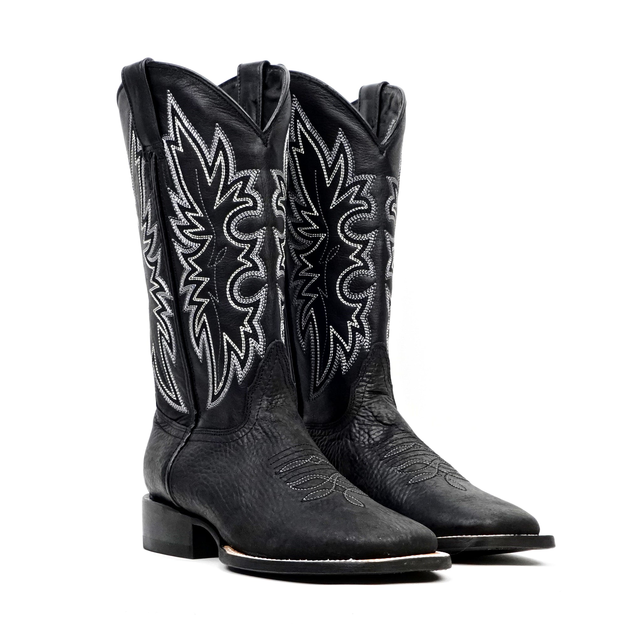 Cheyenne Black Cowboy Boots - Square Toe (E29)