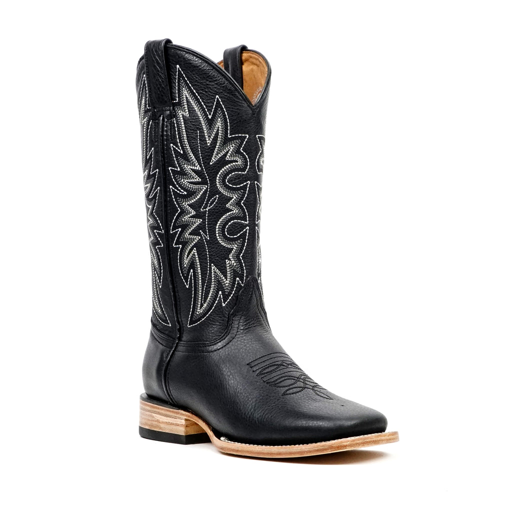 Barcelona Black Cowboy Boots - Square Toe (E422)