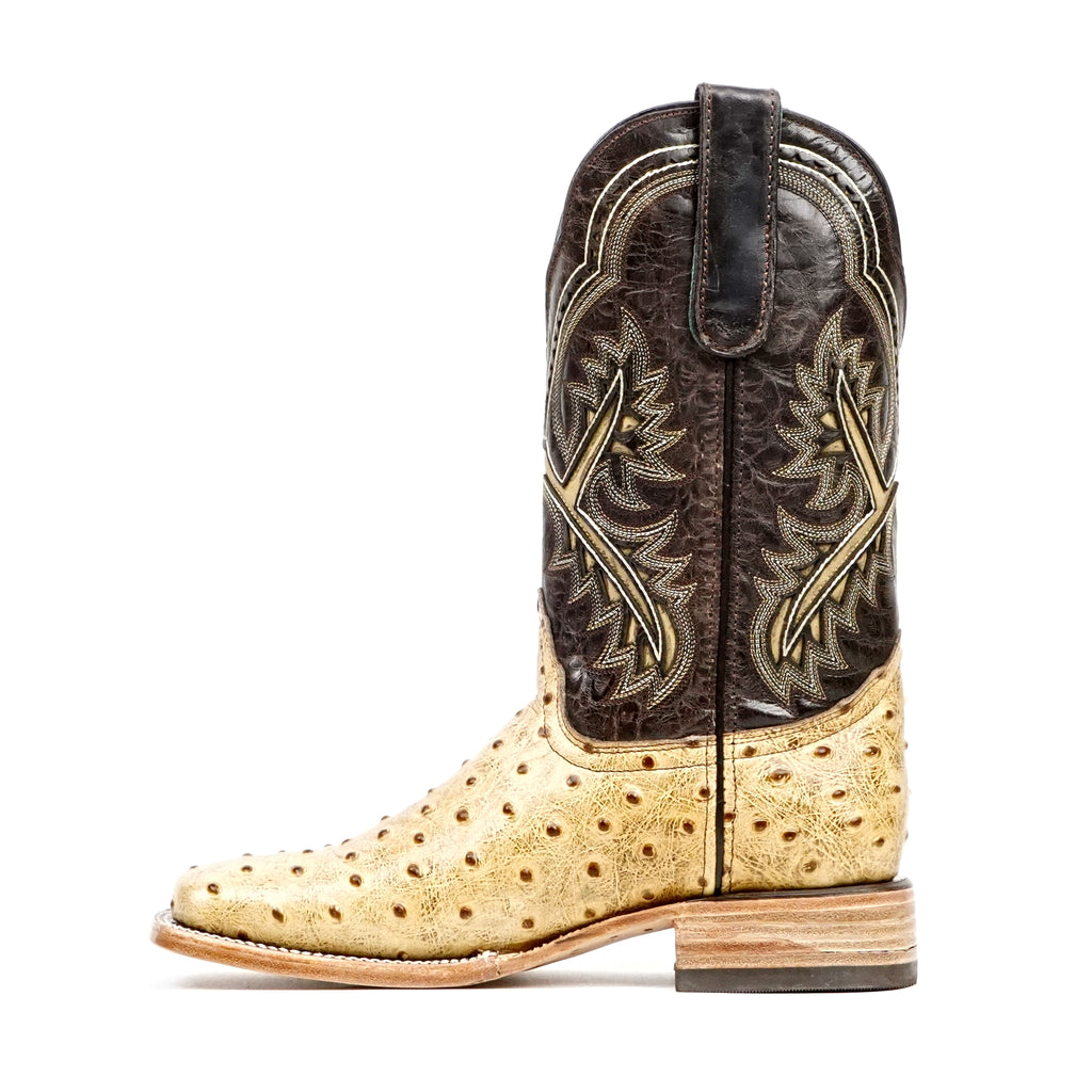 Botas de vaquero Ostrich Orix - Piel repujada - Punta cuadrada (E424)