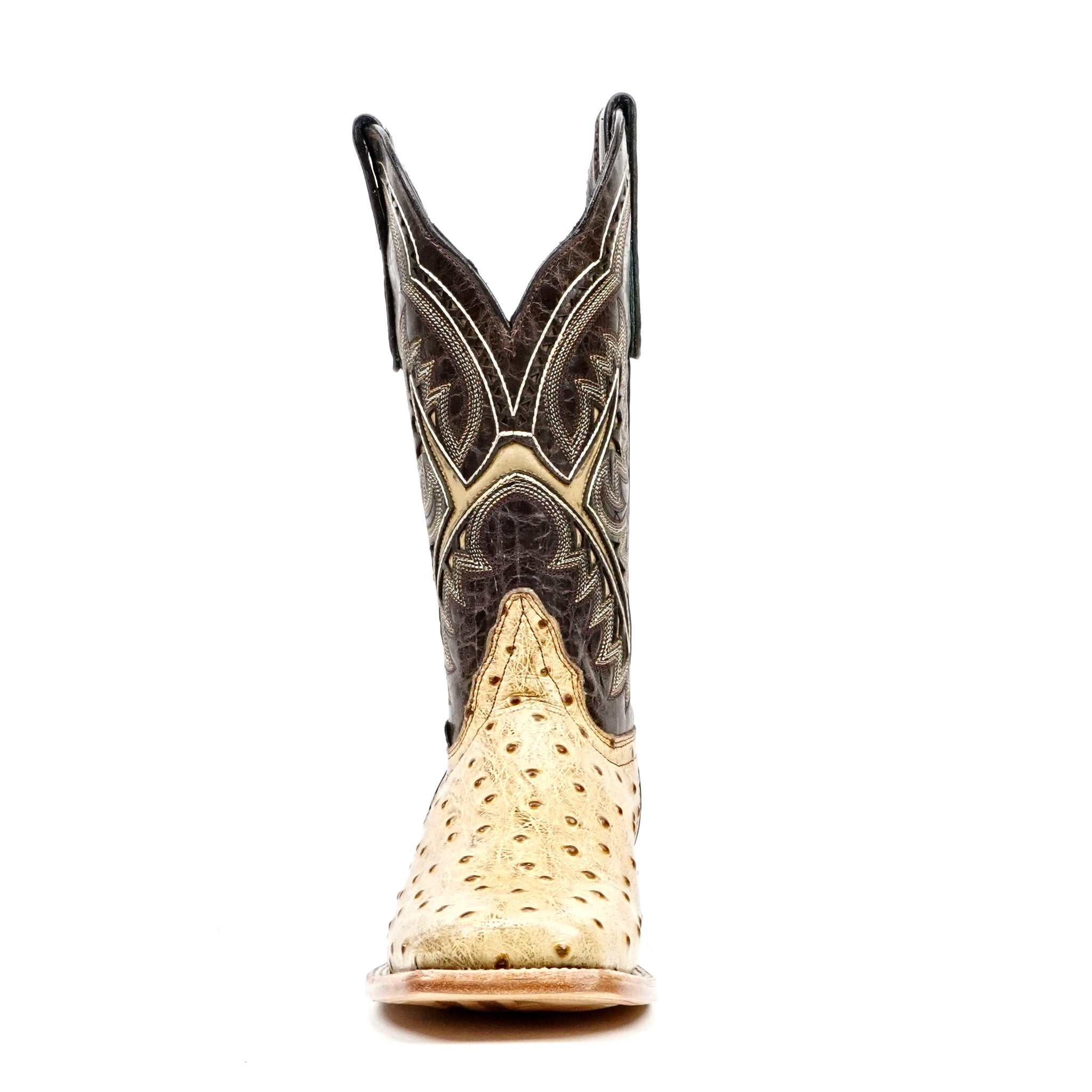 Botas de vaquero Ostrich Orix - Piel repujada - Punta cuadrada (E424)