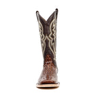 Crocodile Head Choco Boots - Embossed Leather - Square Toe (E427)