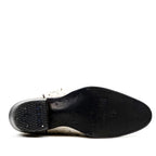 Ostrich Bone Boots - Embossed Leather - Round Toe (E436)