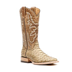 Jumbo Python Cappuccino Boots - Embossed Leather - Square Toe (E682)