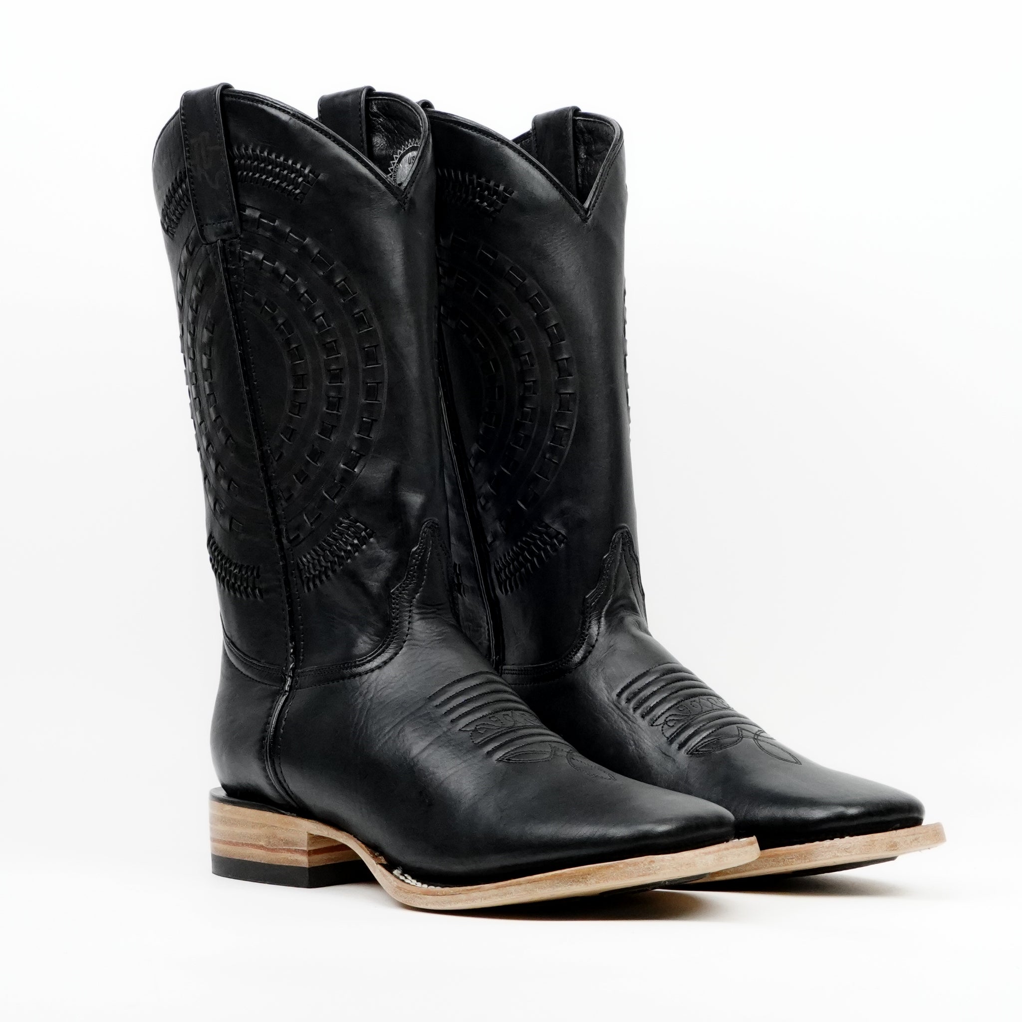 Botas vaqueras Cleyton negras - Punta cuadrada (E944)