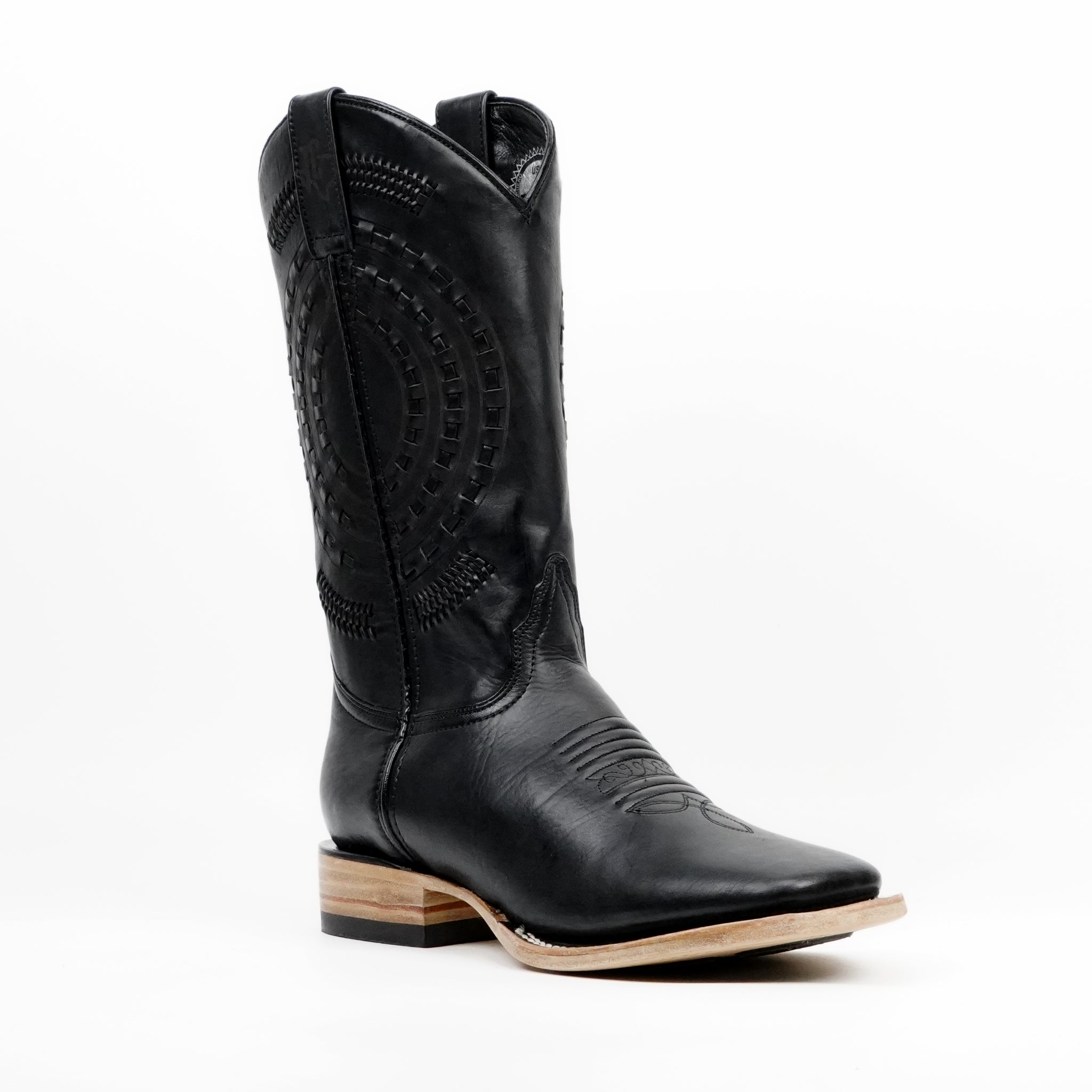 Botas vaqueras Cleyton negras - Punta cuadrada (E944)