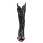 Priscila Cleyton Black Cowgirl Boots - Tall Shaft - Snip Toe (E871)