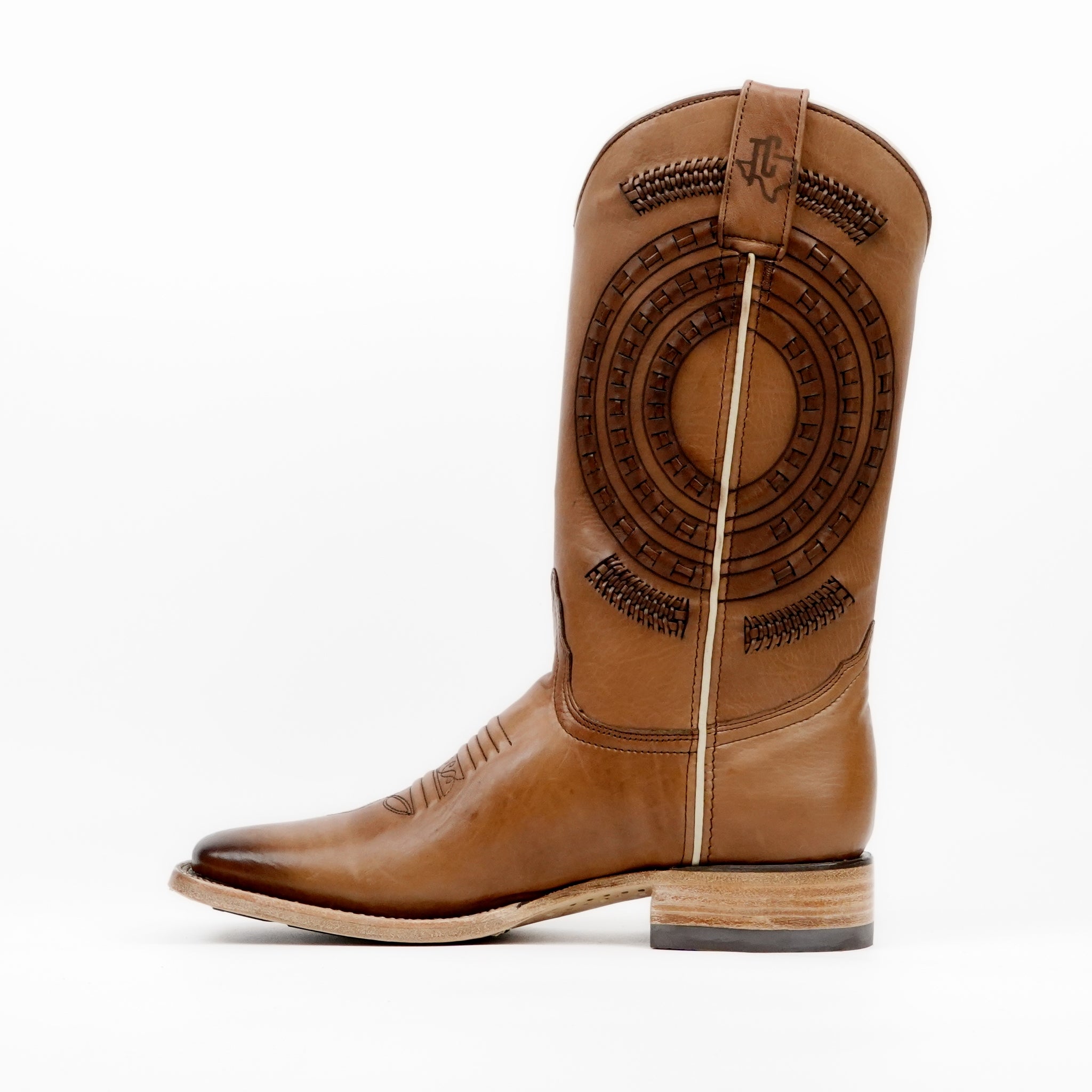 Botas de cowboy Clayton Tobacco - Punta cuadrada (E944)