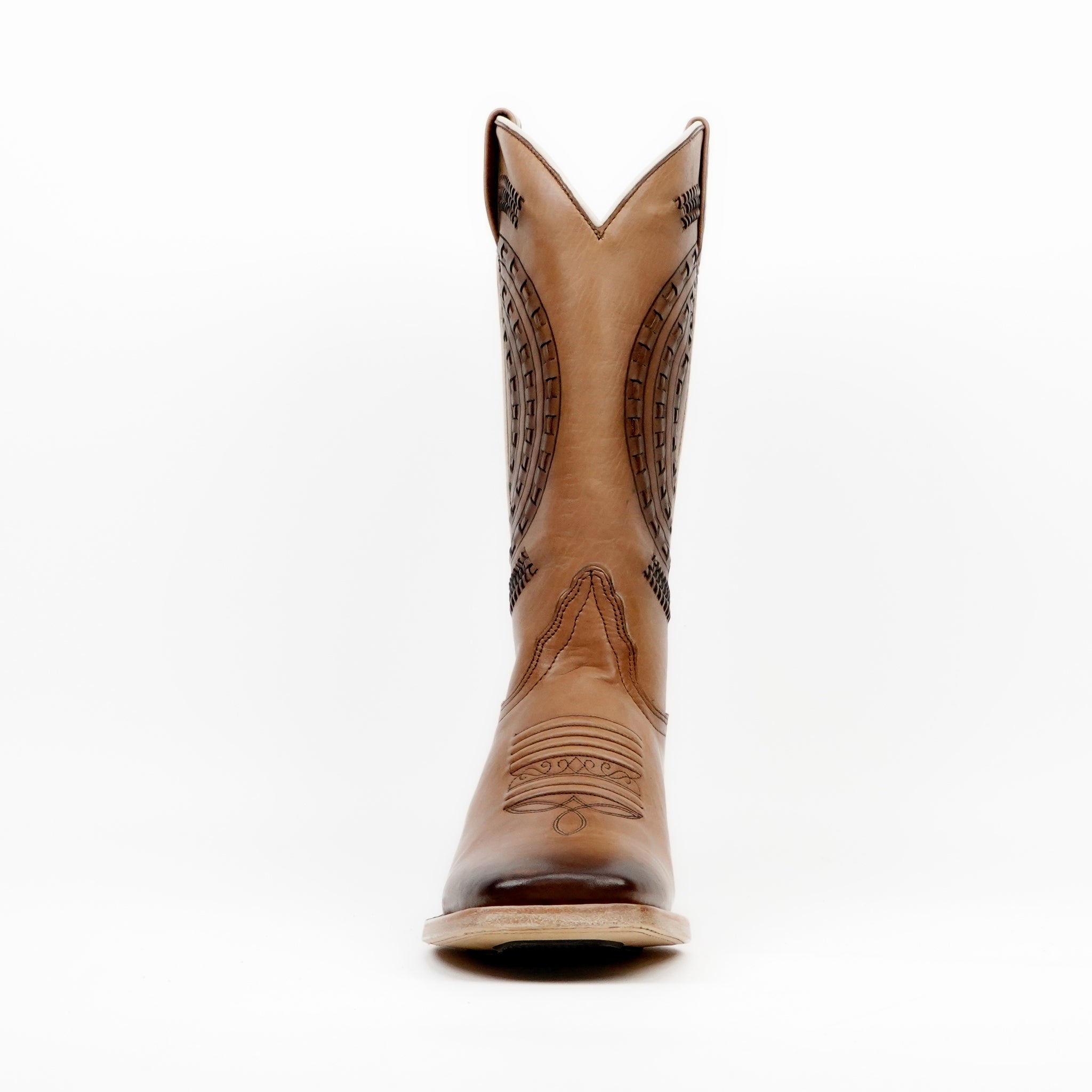 Botas de cowboy Clayton Tobacco - Punta cuadrada (E944)